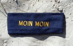 Stirnband mit Stickerei Moin Moin