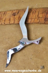 Deko Möwe als Wandhänger 50 x 18 cm silber