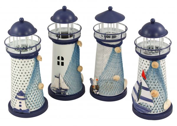 LED Leuchtturm Metall ca. 18 x Ø 7,5 cm