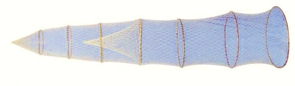 Reuse 230cm 7 Bambus-Ringe von 20-50cm Fischreuse Dekoration