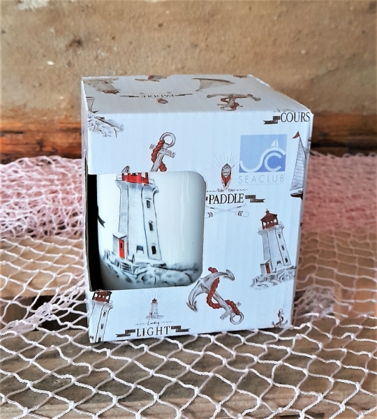Tasse / Kaffeebecher Leuchtturm ca. 10 x Ø 8 cm