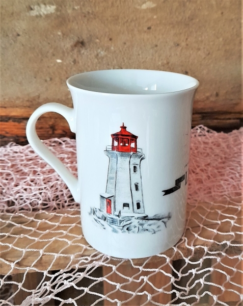 Tasse / Kaffeebecher Leuchtturm ca. 10 x Ø 8 cm