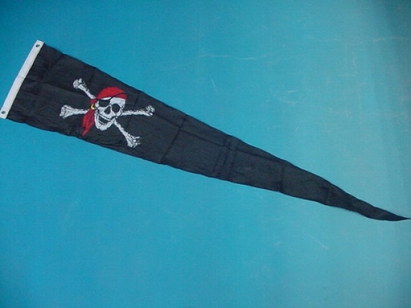 Wimpel-Flagge / Fahne als Pirat ca. 28 x 148 cm