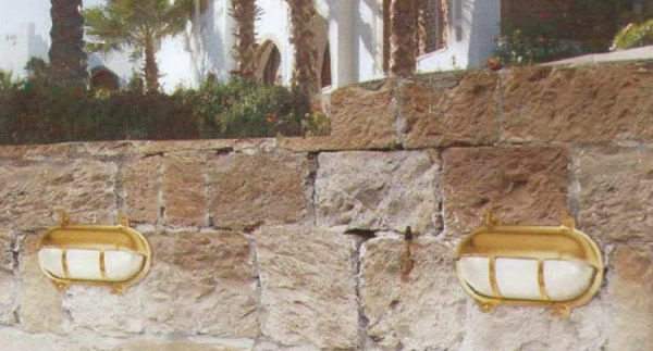Outdoor-Lampe maritim oval ca. 20 x 10 x 10 cm
