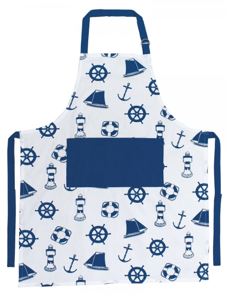 Küchen-/Grillschürze maritime Motive ca. 70 x 85 cm