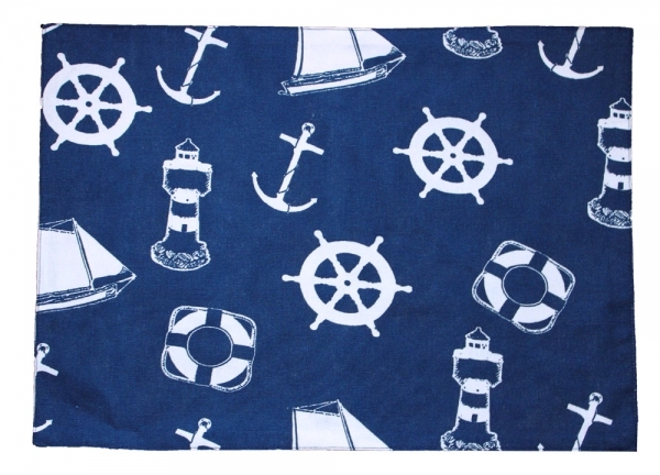 Tisch-Set / Untersetzer  maritim ca. 48 x 33 cm blau