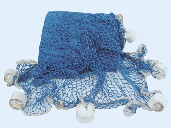Deko Fischernetz blau mit Deko-Bojen 6,25 m²