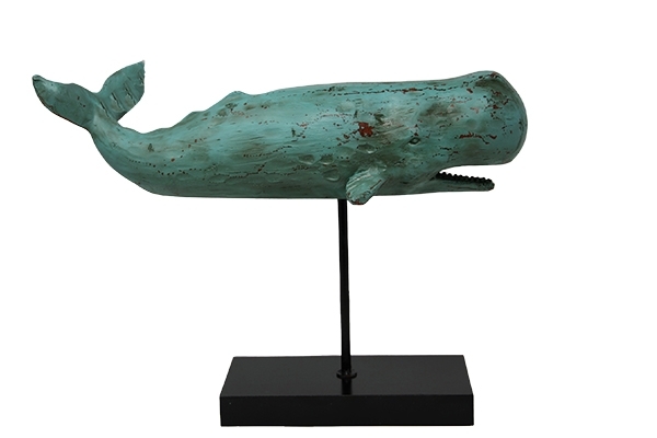 Wal auf Ständer ca. 40 x 25 cm grün