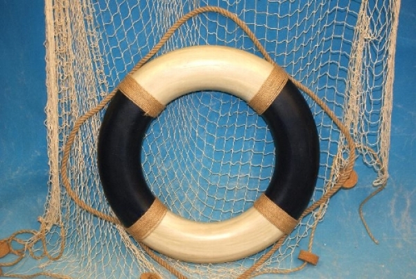 Deko-Rettungsring blau/creme Ø: 49 cm