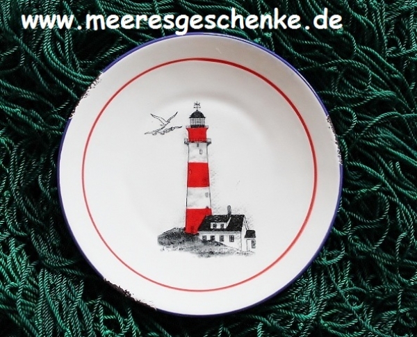 Teller im maritimen Leuchtturm-Design Ø: 20 cm