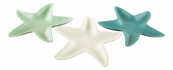 3 Seestern-Schalen je ca. 34 x 33 x 3 cm