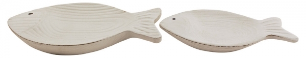 2 Schalen Fisch ca. 20 x 12 x 2 & 24 x 15 x 2,5 cm