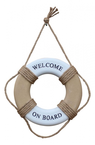 Rettungsring Holz mit Tau ca. Ø 35 x 5,5 cm