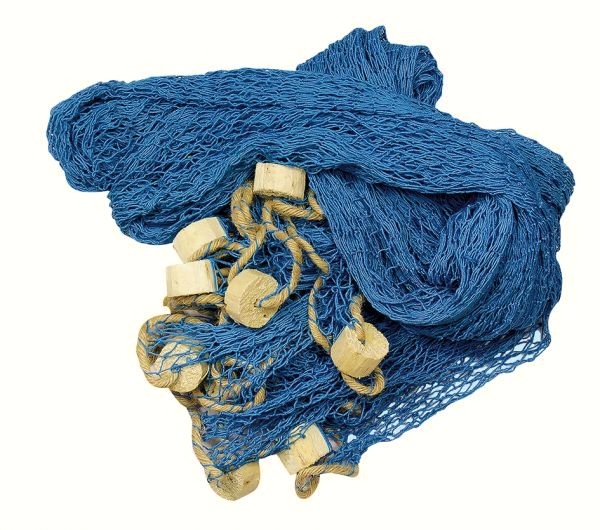 Deko Fischernetz XXL blau mit Deko-Bojen ca. 11,5 m²