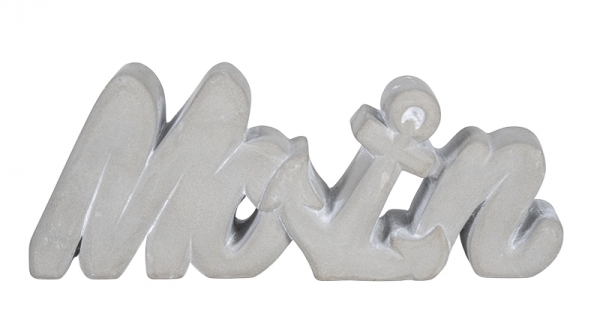 Schriftzug Moin Beton ca. 22 x 9 cm