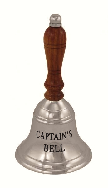Tischglocke / Handglocke CAPTAIN'S BELL Ø: 9 cm silber