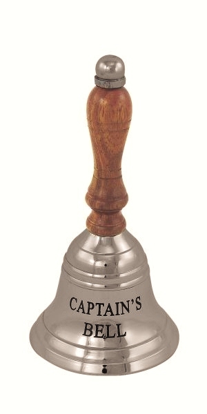 Tischglocke / Handglocke CAPTAIN'S BELL Ø: 6,5cm silber