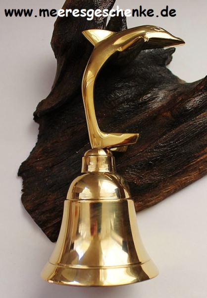Tischglocke / Handglocke als Delfin ca. 13cm