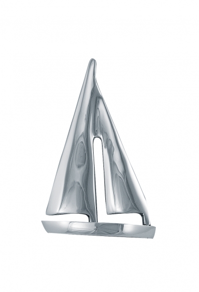 Segel-Yacht 10 x 15 cm silber
