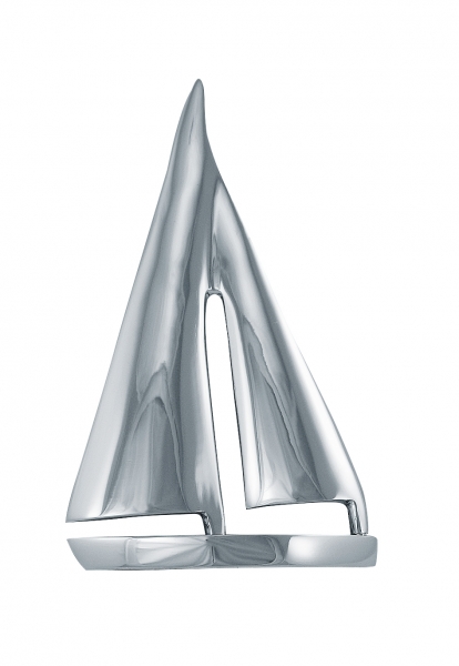 Segel-Yacht 12 x 19 cm silber