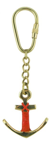 Schlüsselanhänger Anker mit rotem Tau ca. 10 cm