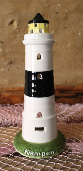 Teelicht Leuchtturm Kampen ca. 20 x Ø 9 cm