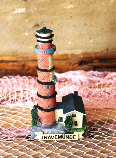 modell leuchtturm travemünde 15 cm
