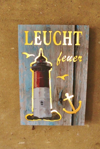 Lichtbild Leuchtfeuer Shabby-Look ca. 20 x 30 4 xcm