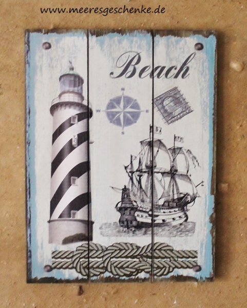 Bild maritim Beach ca. 29 x 39 x 2 cm