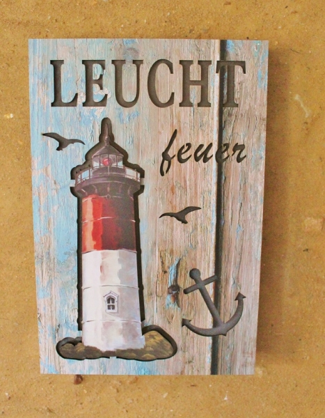 Lichtbild Leuchtfeuer Shabby-Look ca. 20 x 30 4 xcm