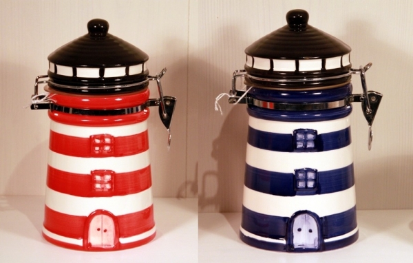 Vorratsdose Leuchtturm mit Bügelverschluß ca. Ø: 8,5 cm x 13 cm