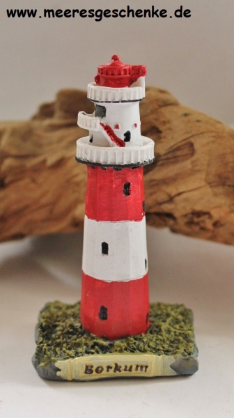 Modell-Leuchtturm Borkum elektr. Turm ca. 11 x 6 x 4 cm