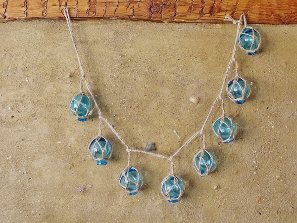 Fischerkugel-Leine mit 8 Kugeln ca. 75 cm