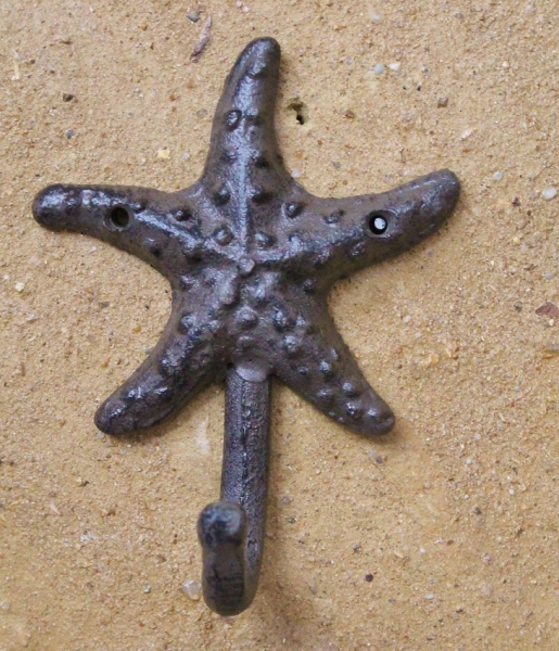 Haken maritim Seestern ca. 12 x 7 x 4 cm