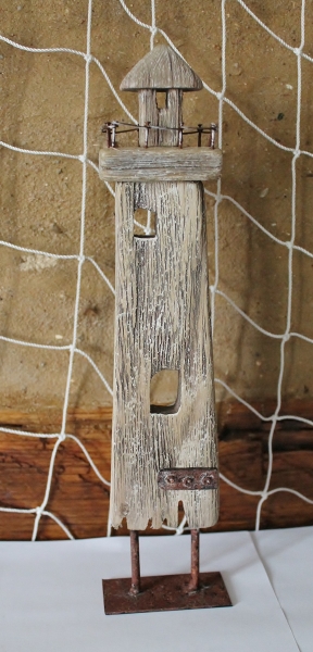Holz-Leuchtturm Shabby-Look ca. 29 x 7 x 4 cm