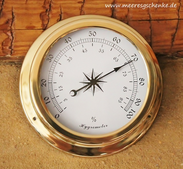 Hygrometer im Bullauge Ø ca. 14,5 cm