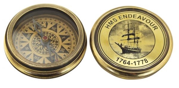 Kompass HMS Endeavour ca. Ø 6 x 2 cm