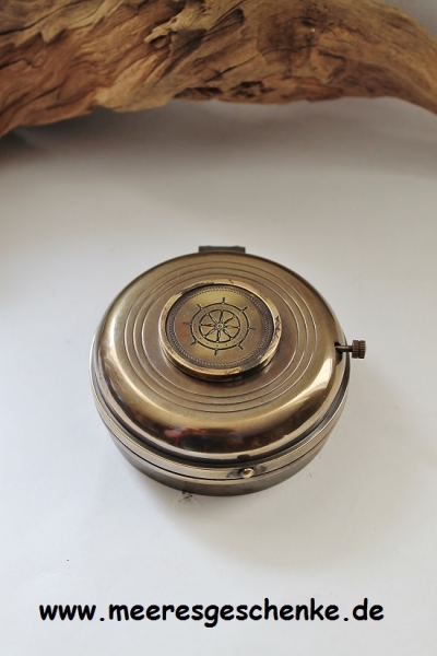 Kompass mit Uhr Ø: 8,5 x 10 cm