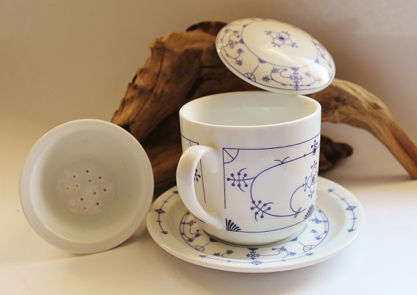 Kräuterteetasse Indisch Blau "Friesische Teetasse" 4-teilig