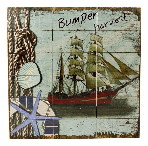 Bild maritim Segelschiff ca. 29,5 x 29,5 x 2 cm
