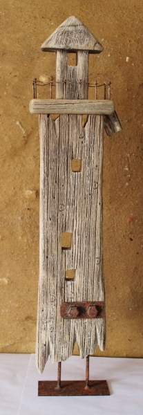 Holz-Leuchtturm Shabby-Look ca. 55 x 11 x 4 cm