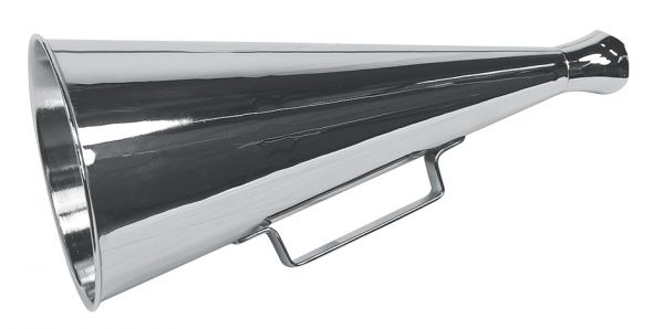 Megaphon silber Messing vernickelt