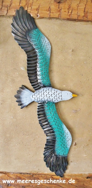 Wandmöwe aus Metall ca 80 cm