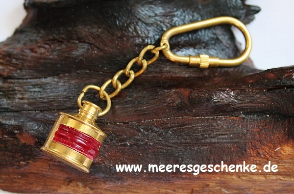 Maritimer Schlüsselanhänger - Backbordlampe