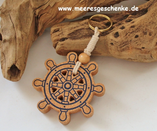 Schlüsselanhänger maritim Steuerrad ca. 18 cm