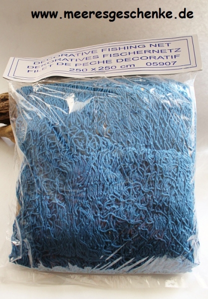 Deko Fischernetz blau mit Deko-Bojen 6,25 m²