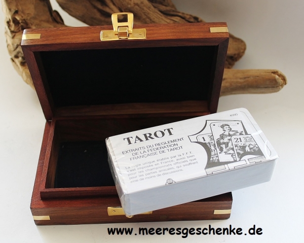 Tarot-Kartenspiel in der Holzbox