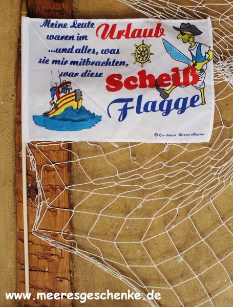 Stock-Flagge / Fahne  "Meine Leute waren...." ca. 37 x 27 cm