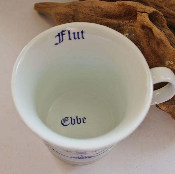 Indisch Blau Herrenbecher / Kapitänsbecher Ebbe und Flut