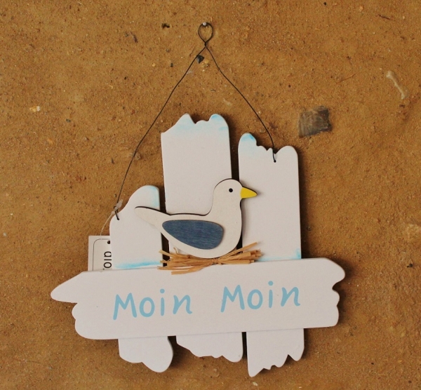 Schild "Moin Moin" ca. 22 x 21 cm